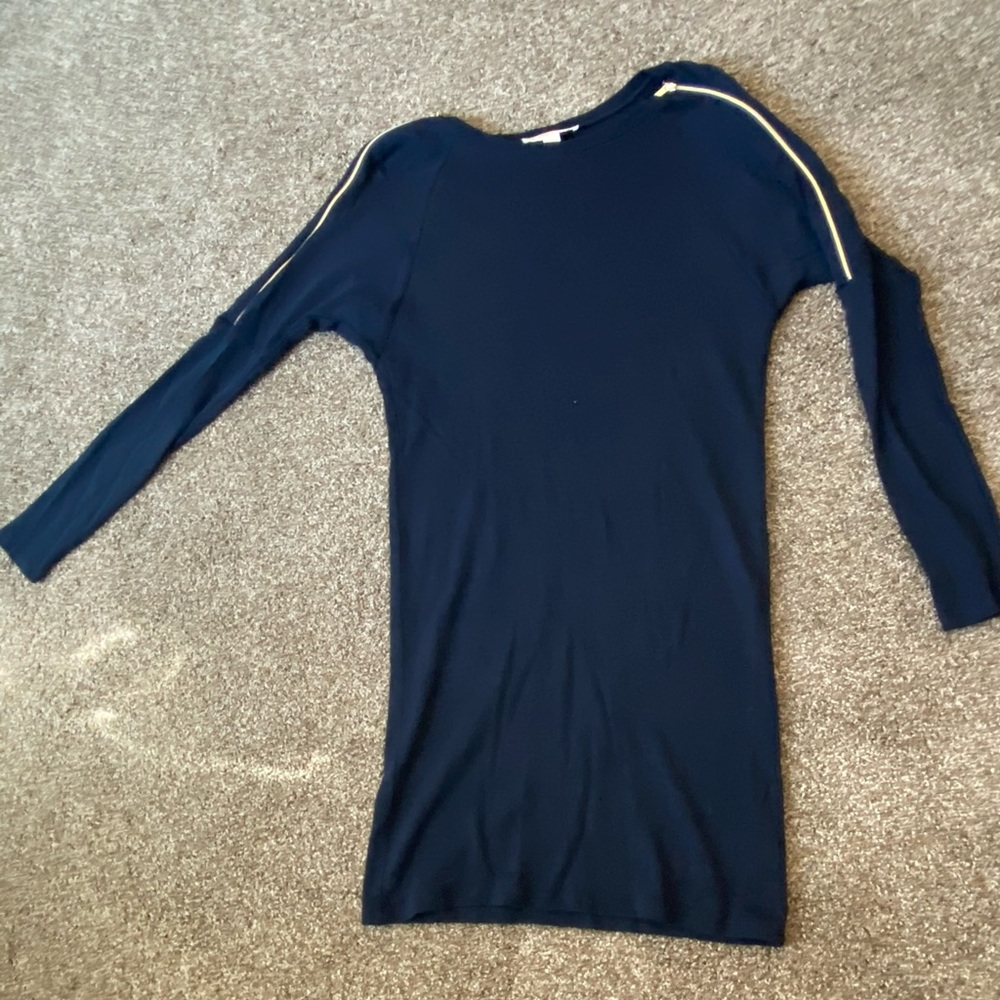 Michael Kors Raglan Sleeve Zipper sweater Dress SZ S